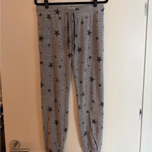 PJ Salvage Gray Star Print Joggers